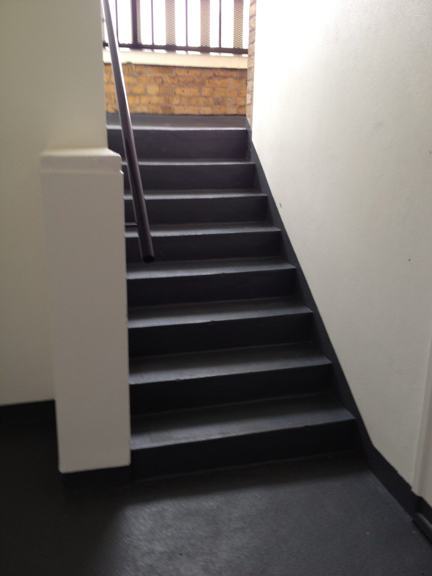 New stairs in stairwell.